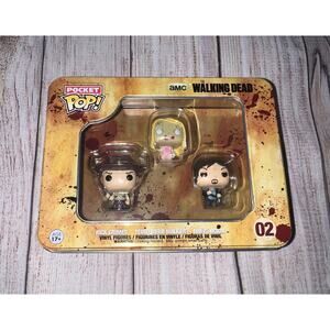 Funko The Walking Dead Pocket Pop! Mini Vinyl Figure Tin 02 (3-Pack) Vaulted NEW